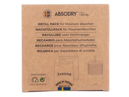 ABSODRY DUO Family Moisture Absorber Refill Bag [2 Packs] Online