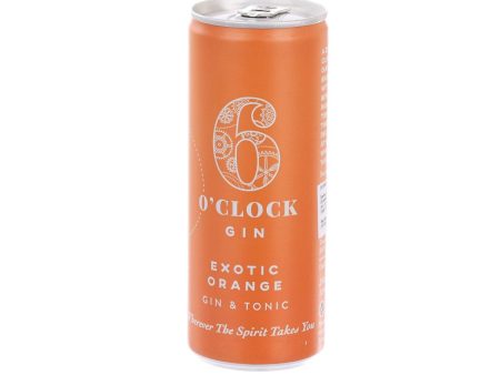 6 O CLOCK GIN Exotic Orange Gin & Tonic (Alc 7.0%) [Can]  (250mL) Sale