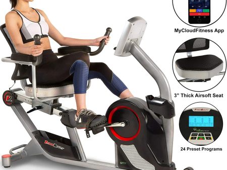 Fitness Reality X-Class 450SL Bluetooth Smart Technology Magnetic Recumbent Exercise Bike with 24 Workout Programs and Free App Fashion