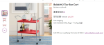 AI-Cosco Stylaire 2 Tier Serving Cart - Red Online